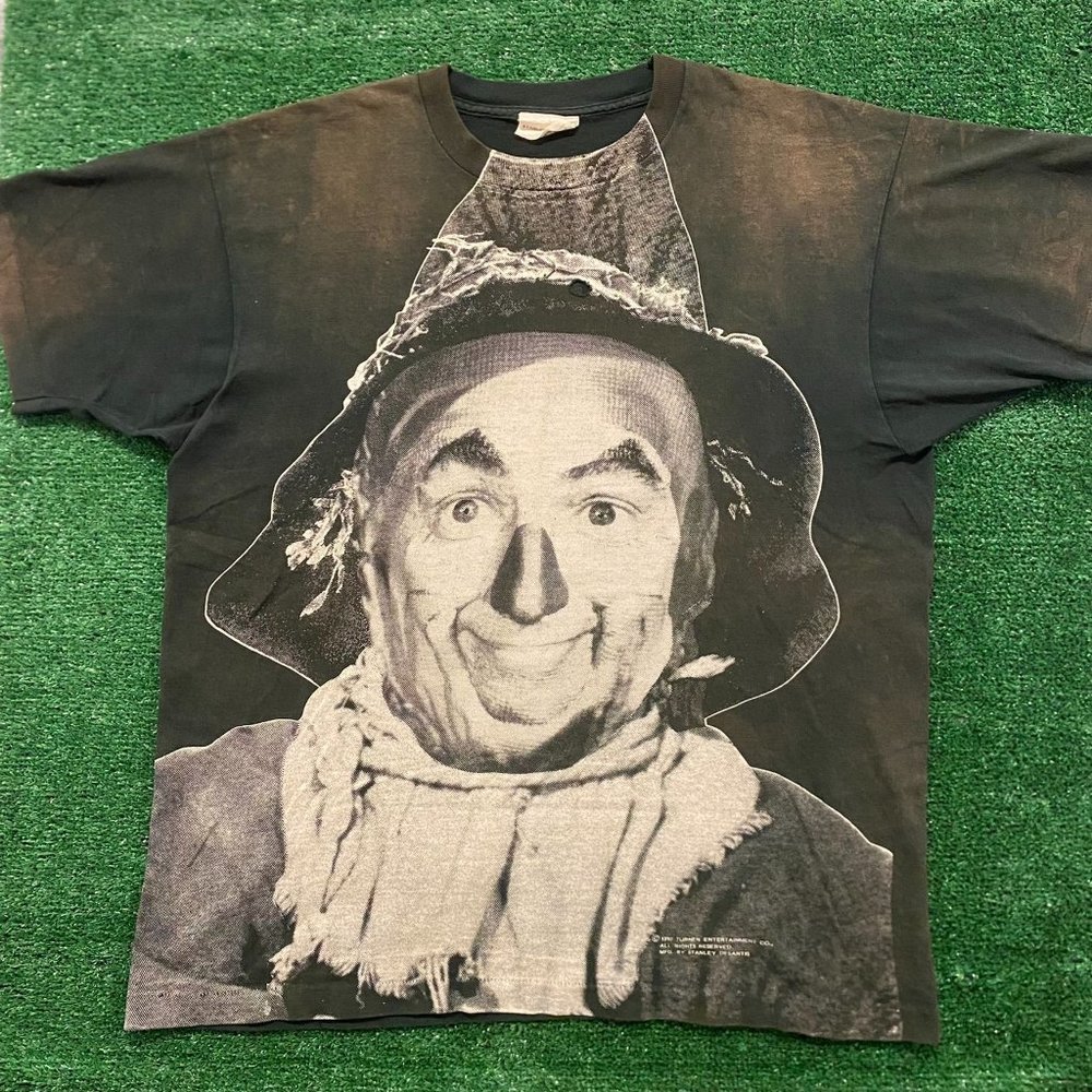 Vintage 90s Stanley Desantis Wizard of Oz Scarecrow AOP T-Shirt Single Stitch XL